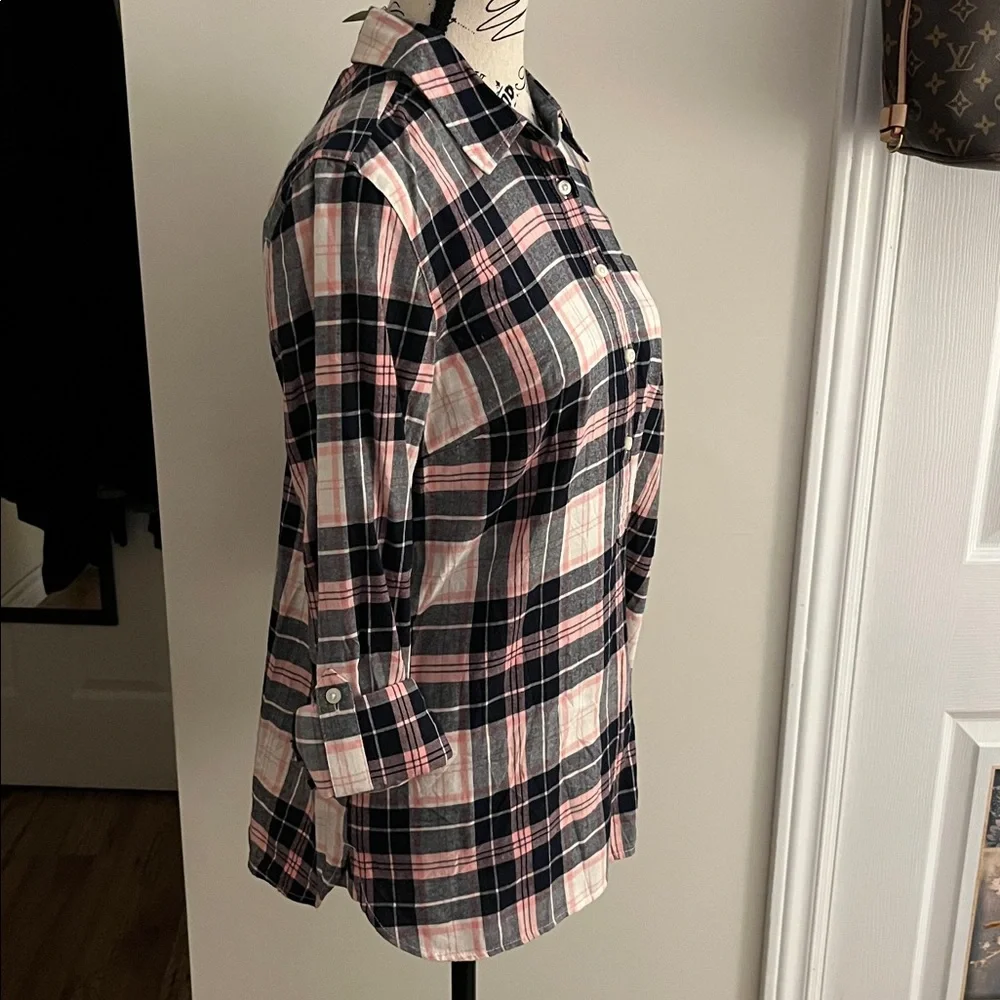 💗Tommy Hilfiger Pink and Blue Plaid Button Down Shirt - Picture 7 of 13